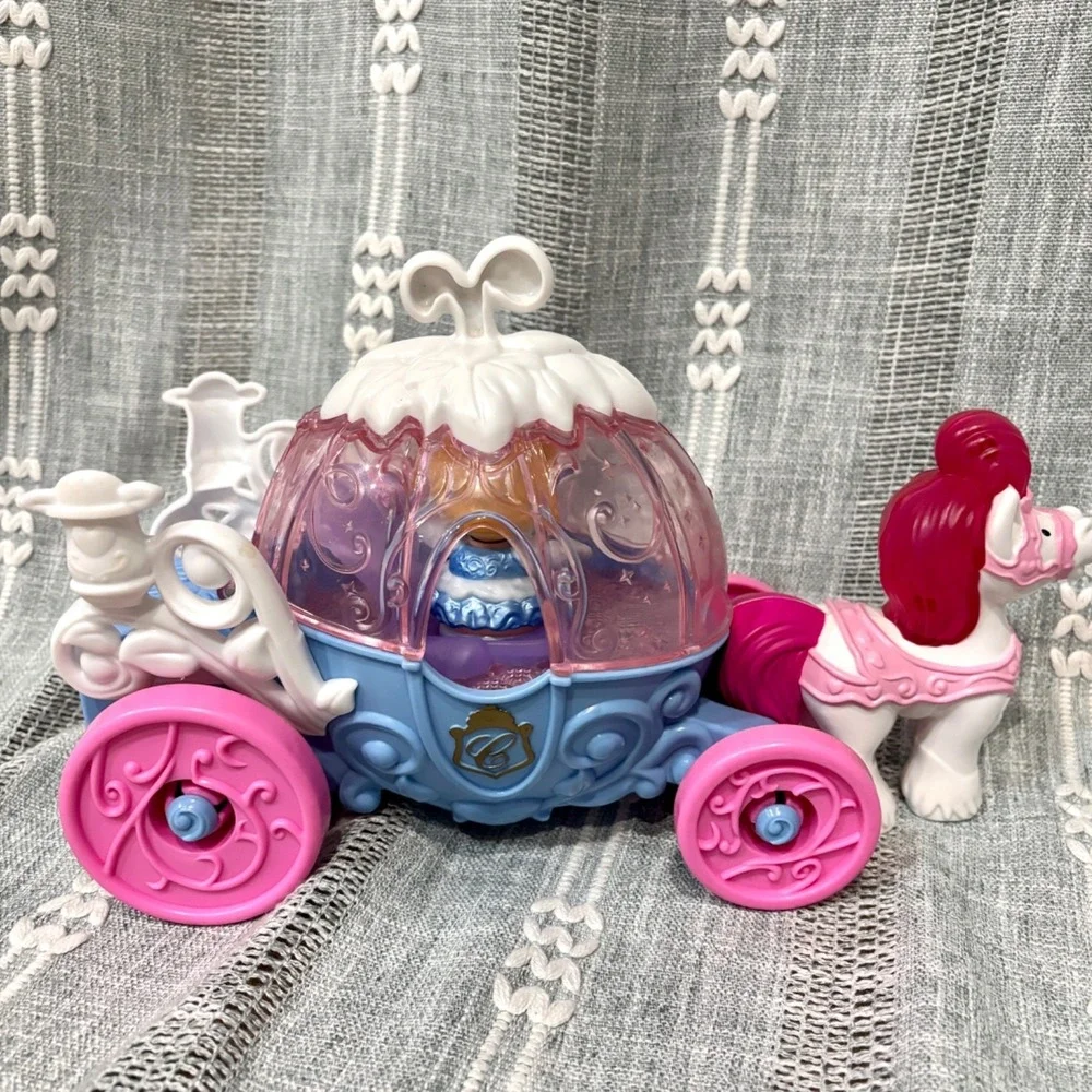 Fisher Price Little People Disney Cinderella Musical Carriage With Figure Works!